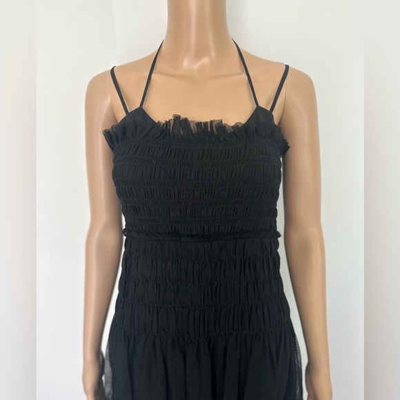 ANTHROPOLOGIE NWT Strappy Tulle Dress Size SP. (BLACK) - Picture 11 of 15